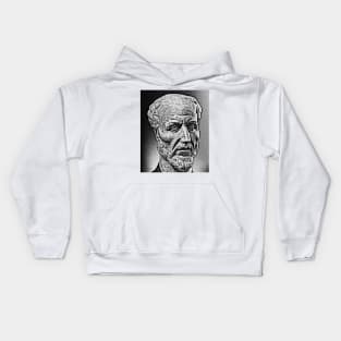 Plotinus Black And White Portrait | Plotinus Artwork 3 Kids Hoodie